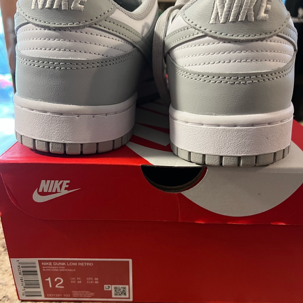 Nike Dunk Low Retro Gray White Athletic Shoes